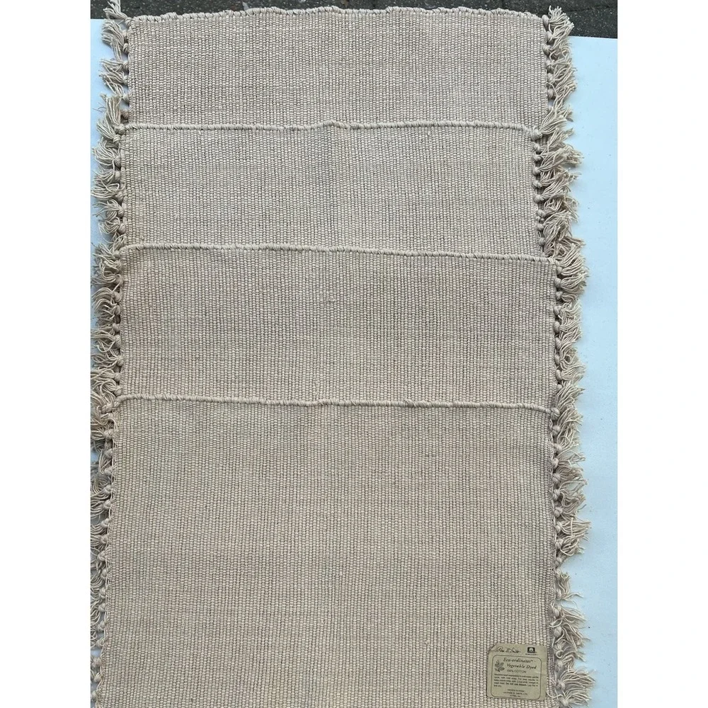 4 New Woven Rag Rug Placemats - Park B Smith - Eco Solid - Terra Cotta